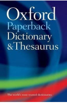 English paperback dictionary and thesaurus